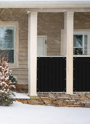 UPGRADE Privacy Screen 6' x 50' Fence Commercial Shade Cover with Brass Grommets Heavy Duty Perfect for Outdoor Back Yard, Black, Customizable