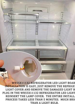 2pk-WR55X11132 WR55X25754 3033142 AP5646375 PS4704284 for GE Refrigerator LED Light Assembly (2)