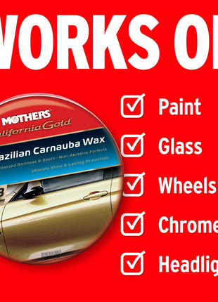 Mothers California Gold Pure Brazilian Carnauba Wax, 12 oz. Paste (05550)