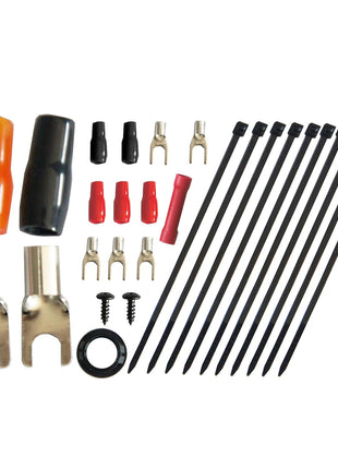 RD True 4 Gauge Car Audio Cable Amp Wiring Kit - 2 Channel Rock Direct CCA Power Cable Amplifier Install Wiring Kit