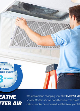 BNX TruFilter 20x20x1 MERV 13 (4-Pack) AC Furnace Air Filter - MADE IN USA - Electrostatic Pleated Air Conditioner HVAC AC Furnace Filters - Removes Pollen, Mold, Bacteria, Smoke