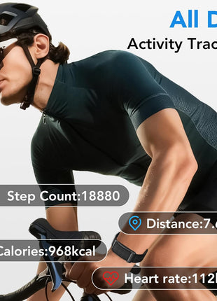 Health Activity Fitness Trackers, 2025 Wearable Smart Bracelet, 120+ Sport Modes Smart Band, All-Day Continuous Heart Rate Blood Pressure Stress HRV Monitor, 24H Sleep Tracker with Free App