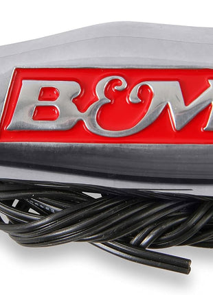 B&M 80658 Brushed Aluminum T-Handle Shifter Grip with Button and SAE Thread Inserts