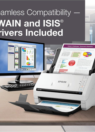 Epson DS-770 II Color Duplex Document Scanner for PC as Well as Mac with 100-page Auto Doc Feeder (ADF), Twain and ISIS Drivers