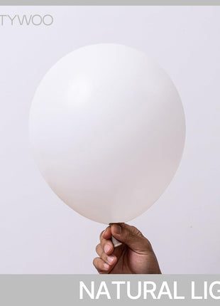 PartyWoo White Balloons 85 pcs Different Sizes Pack of 18 12 10 5 Inch Matte White Latex Balloon Arch Kit Garland for Wedding Bridal Graduation Baby Shower Birthday Party Decorations White Y13