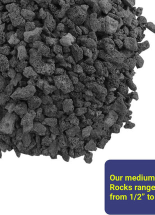 American Fire Products | Medium Lava Rock, 1/2 inch - 1 inch | Use in Fireplace, Fire Pit or Bowl | Outdoor & Indoor Volcanic Rock for Natural Gas or Propane Fires | Decorative Landscaping | 10 lb Bag