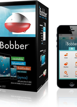 Reelsonar iBobber portable wireless bluetooth fish finder depth finder with depth range of 135 feet 10+ hrs battery life with IOS & Android App Wireless and Watch App