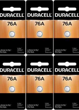 Duracell 76A 1.5V Batteries, 4 Count (Pack of 1), 76A 1.5 Volt Battery, Equivalent to LR44, A76, and AG13, Long-lasting for Watches, Alarms, Calculators and More