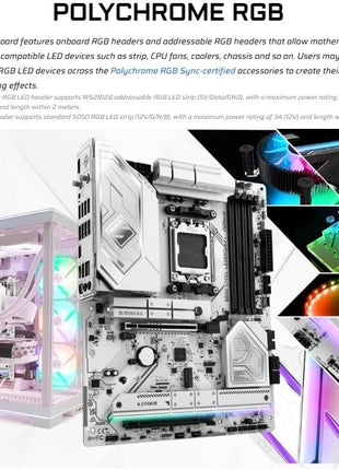 ASRock B850 Steel Legend WiFi AMD AM5 ATX Motherboard, Supports AMD Ryzen 9000/8000/7000 Series Processors, DDR5 8000+ (OC), PCIe 5.0, 2.5G LAN, WiFi 7, 14+2+1 Power Phase