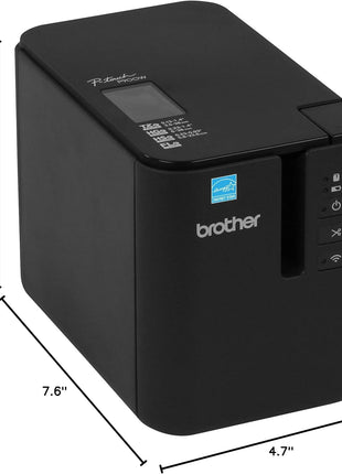 Brother P-Touch PT-P950NW Industrial Network Laminate Label Printer, Up to 36 mm Labels, Standard USB 2.0 and Serial, Ethernet, Built-in Wi-Fi®, Optional Bluetooth®,Black