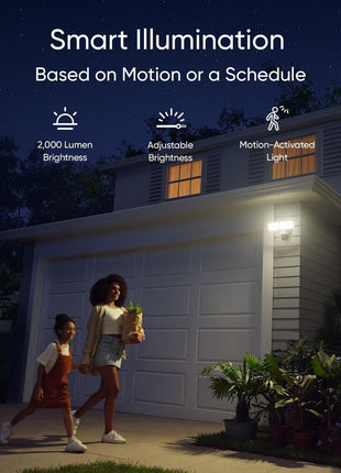 eufy Security Floodlight Camera E340, Dual-Lens, 360° Coverage, 8X Zoom | Pan & Tilt, AI Detection & Tracking, 24/7 Recording, 2000 LM, Dual-Band Wi-Fi 6, No Monthly Fee, Wired Outdoor