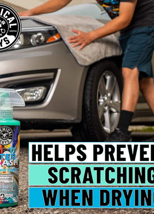 Chemical Guys HOL424 After Wash Sprayable Gloss Boosting Car Wash Drying Aid (Helps Reduce Water Spots, 16 fl oz) Super Dry Kit with Premium Microfiber Drying Towels, 24 inchx16 inch (3 Pack)