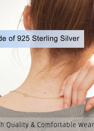 Gold Necklace Extenders 14k Extender Chain 925 Sterling Silver Extension Bracelet Chain Extenders for Necklaces 3 Pcs (1 2 3 Inch)(Gold)