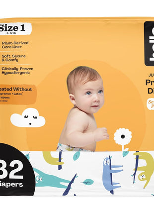 Hello Bello Premium Baby Diapers Size 1, 32 Count of Disposable, Extra-Absorbent, Hypoallergenic Baby Diapers with Snug and Comfort Fit, Sleepy Sloth