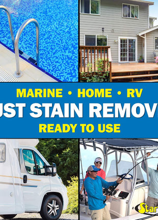 STAR BRITE Rust & Corrosion Stain Remover - Fast-Acting Spray for Fiberglass, Vinyl, Fabric, Metal & Painted Surfaces - Also Removes Sprinkler Stains 22 OZ (089222P)