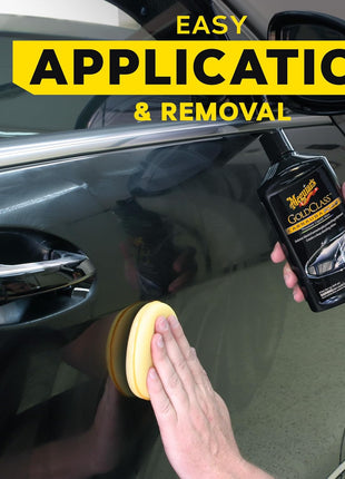 Meguiar's Gold Class Carnauba Plus Premium Liquid Wax Kit, Car Detailing Kit with a Pure Carnauba Wax Blend and a Foam Applicator Pad for Keeping Glossy Paint Protected Like a Pro, 16 Oz Bottle