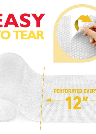 12 inch x 30 ft Bubble Cushioning Wrap, Perforated Every 12" Protective Packing Moving & Shipping Supplies for Boxes & Fragile Items