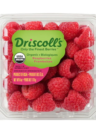 Organic Red Raspberries, 6 Oz