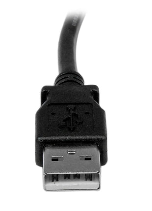 StarTech.com 1m USB 2.0 A to Left Angle B Cable - M/M - Connect hard-to-reach USB 2.0 peripherals, for installation in narrow spaces - USB Printer Cable - 1m USB A to B Cable - Angled USB Cable - Left