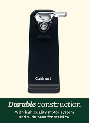 Cuisinart Electric Can Opener, One-Touch Operation, Nonslip Base, Black | Ideal electric can opener for seniors with magnetic lid holder, one-touch design, nonslip base & detachable lever, CCO-50BKN