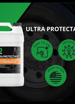 3D Ultra Protectant Tire Shine Spray – Water-Based High Gloss Tire Dressing | Long Lasting UV Protection for Rubber & Vinyl | No Sling | Made in USA |1 Gallon