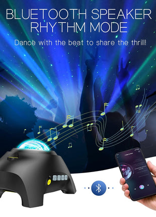 Northern Galaxy Light Aurora Projector with 33 Light Effects, LED Star Projector for Bedroom Nebula Lamp, Remote Control, White Noises, Bluetooth Speaker for Parties