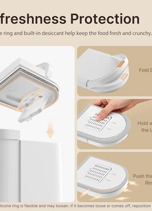 Automatic Cat Feeder with Camera, 2 in 1 Cat Food and Water Dispenser | 2K HD Video and Night Vision, 5G App Controlled Timed Pet Feeder, 4L Food & 3L Gravity Waterer, 2-Way Audio for Cat Small Dog