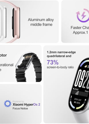 Xiaomi Mi Smart Band 10(2025) - Ceramic Edition - 1.72inch AMOLED Display | 21 Days Battery Life | Touchscreen, Multi-Sport Tracker, Activity Tracker, Heart Rate Monitor | BT5.4 - Pearl White