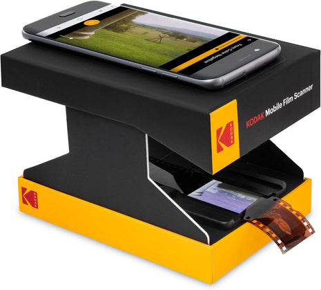 KODAK Mobile Film Scanner, 35mm Negative Scanner & Slide Viewer, App-Based | Scan and view old 35mm color and B&W negatives and slides; LED backlit; Android compatible; verify iPhone compatibility first