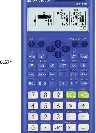 Casio fx-300ES Plus 2nd Edition – Standard Scientific Calculator | 262 Functions, Natural Textbook DisplaySM | Ideal for Middle School, High School Math, Statistics & Algebra | Blue