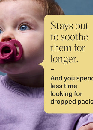 Tommee Tippee Ultra-Light StayPut Pacifier, | One-Piece Silicone Design, 0-6m, 4 Pack