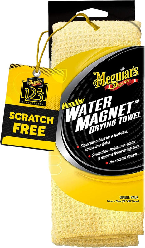 Meguiar's Water Magnet Microfiber Drying Towel - Premium Car Drying Towel That's Super Plush, Water Absorbent & Scratch-Free -1 Pack