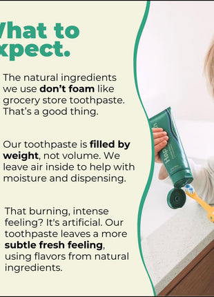 Happy Tooth Hydroxyapatite Toothpaste, Fluoride Free, Natural Whitening for Kids, Toddlers and Adults, SLS Free, Enamel Safe, Dentist Formulated with Clean Ingredients, Vanilla Frosting Flavor, 3.4oz
