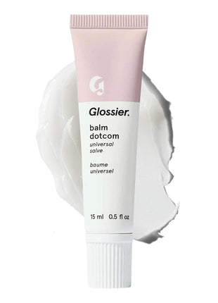 Glossier Balm Dotcom Hydrating Lip Balm - Universal Salve, Up to 12Hr Moisture - Lanolin, Beeswax & Castor Oil for Dry Lips, Cuticles & Skin - Original, Clear Fragrance-Free, 15ml