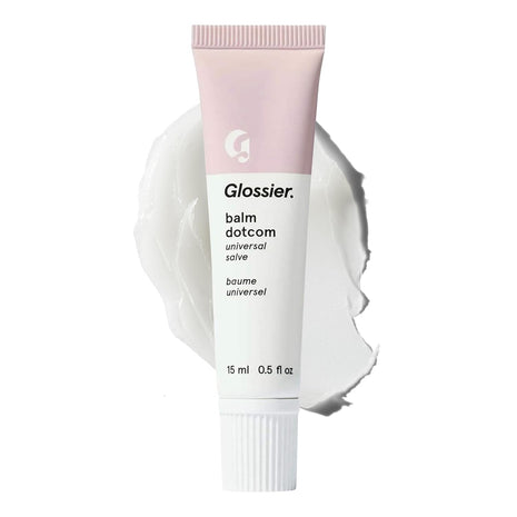 Glossier Balm Dotcom Hydrating Lip Balm - Universal Salve, Up to 12Hr Moisture - Lanolin, Beeswax & Castor Oil for Dry Lips, Cuticles & Skin - Original, Clear Fragrance-Free, 15ml