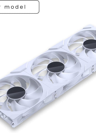 Phanteks M25-140 Gen2 Triple Pack, 3X 140mm ARGB High Performance Cooling Fans, Daisy-Chain Unified Fan Frame, Infinity Mirror hub, Single Cable Connection, White