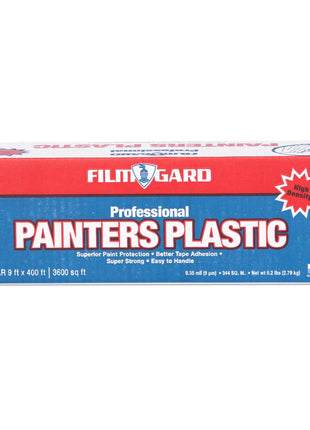 Berry Plastics 626260 Film Gard High Density Professional Painter's Plastic, 400' Length x 9' Width x 0.35 mil Thick, Clear