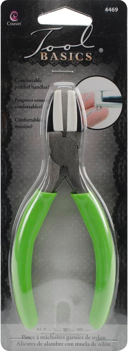 4469 Cousin Nylon Jaw Craft and Jewelry Pliers Green 5 1/2 inch 1