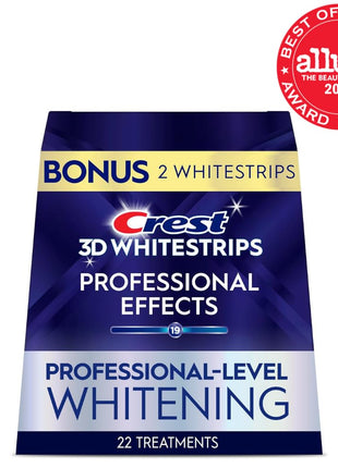 Crest Teeth Whitening Strips, Crest 3D Whitestrips Professional Effects, Enamel Safe Teeth Whitening Kit, 22 Treatments (44 Strips), Professional-Level Whitening, 19 Levels Whiter