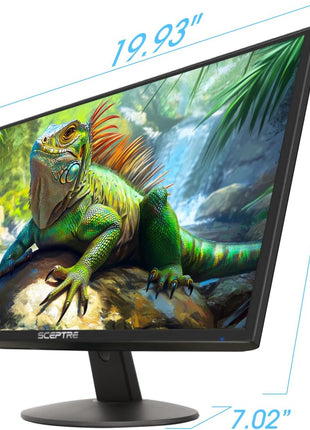 New! Sceptre 22 inch Prime Monitor 100+Hz 100% sRGB HDMI x2 VGA Build-in Speakers, Machine Black 2026 (E225W-19203R Series)