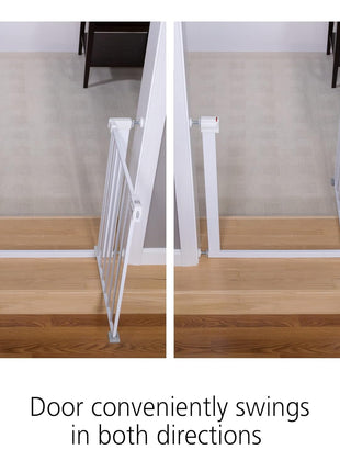 Safety 1st Easy Install Walk Thru Baby Gate for Doorway With Door, Dog Gates, Fits 29"-38", Easy Install 28" Tall, White
