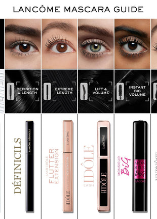 Lancôme Lash Idôle Lash-Lifting & Volumizing Mascara - Black Mascara for Instant Volume, Length & Lift - Smudge Proof & Up To 24H Wear - Black