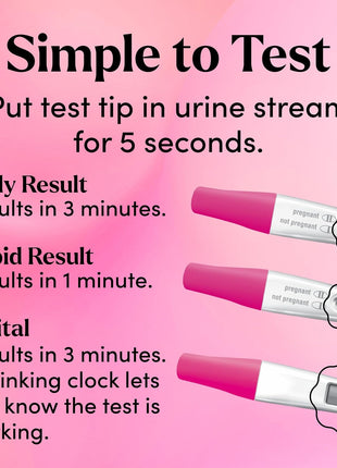 First Response Triple Check Pregnancy Test 3 ct. | Early Result Test, Digital Pregnancy Test, Rapid Result Test, Over 99% Accurate*