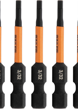 5pc 4mm Hex Bit Set 2 Inch S2 Steel Impact Allen Wrench Screwdriver Bits | Precision machined hex tip for machinery & furniture assembly. Extended 2" reach for quick-release 1/4" hex chucks.