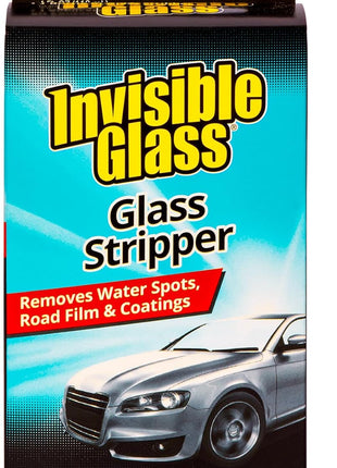 Invisible Glass 91411 Glass Stripper Water Spot Remover Kit – Cerium Oxide Based Auto Glass Polish for Windshields, Hard Water Spots, Road Films & Old Coatings – 4 Fl Oz