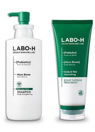 Scalp Strengthening Shampoo with Scalp Strengthening Capsule Conditioner for Hair Growth & Anti-Loss | Vegan Korean Haircare with Rosemary Oil