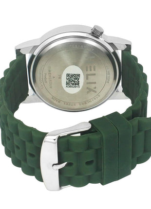Helix By Timex Men Olive Round Dial Analog Watch - TW058HG01