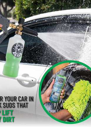 Chemical Guys 16-Piece Arsenal Builder Car Wash Kit with Foam Cannon, Bucket, and 6 x 16 oz Care Chemicals - Car Detailing Kit Works with Pressure Washers, Trucks, SUVs, Motorcycles, and More