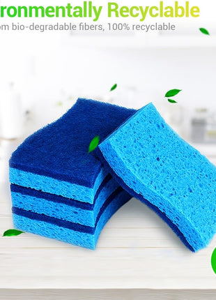 AIDEA Non Scratch Scrub Sponge, 24Count, Sponges for Dishes, Sponges Kitchen, Cleaning Sponge, Cleans Fast Without Scratching, Stands Up to Stuck on Grime, Cleaning Power for Everyday Jobs