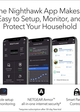 NETGEAR Nighthawk Advanced Whole Home Mesh Dual Band WiFi 6 System (MK72)– AX3000 Router with 1 Satellite Extender, Coverage up to 3,000 sq. ft. and 35+ Devices - Free Expert Help